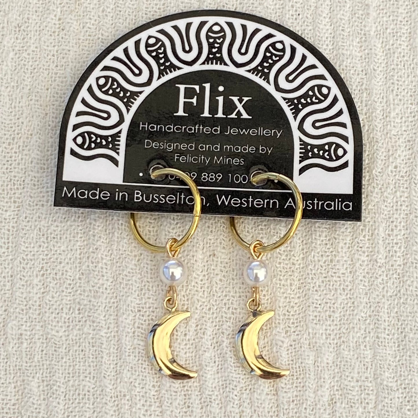Gold Moon Earrings