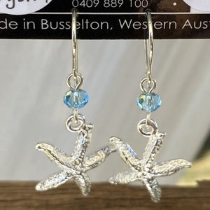 Starfish Charm Sterling Silver Earrings