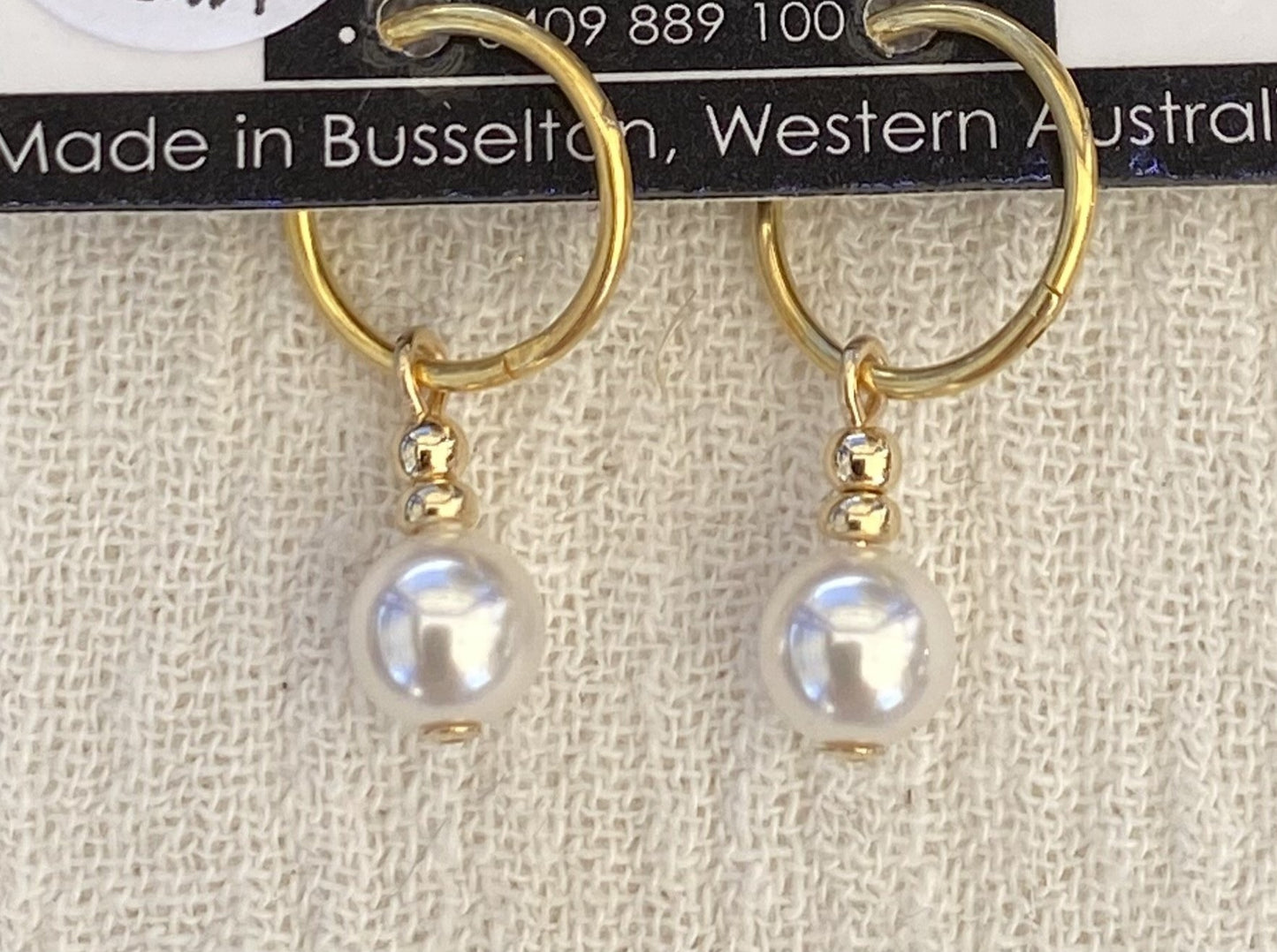 6mm Crystal Pearls 'Sleeper Slippers' Drops