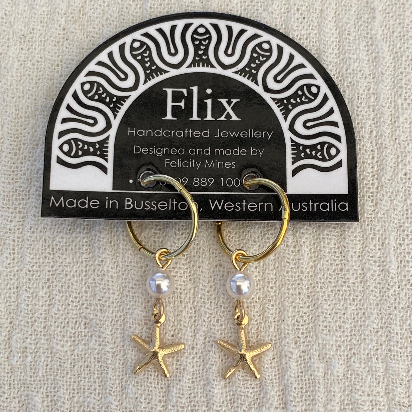 Gold Starfish Earrings