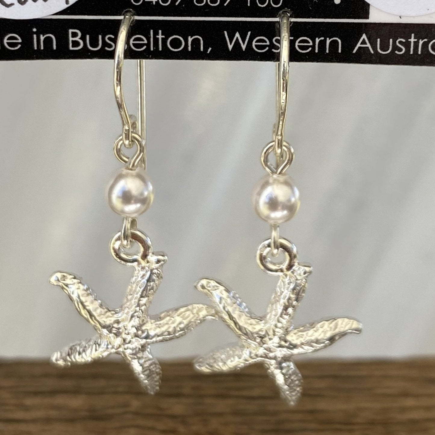 Starfish Charm Sterling Silver Earrings