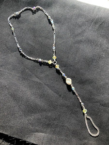 Barefoot Sandal Crystal and Sterling Silver Chain