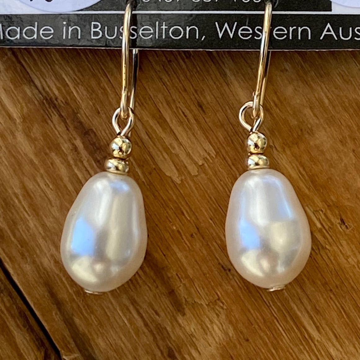 Teardrop Crystal Pearl Earrings